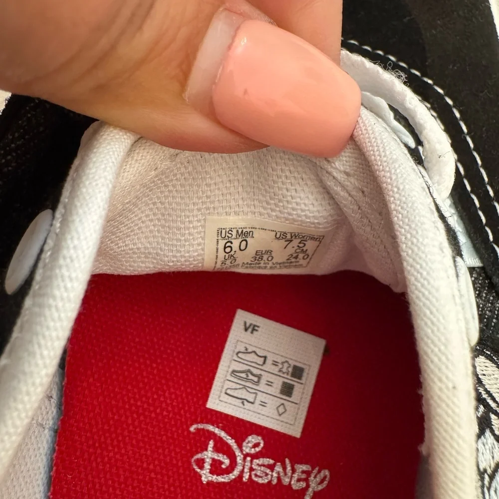 Disney Vans Black and White Sneakers 100 year anniversary Rare special edition